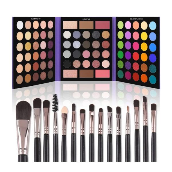 UCANBE Eyeshadow Palette with 15Pcs Brushes Makeup Set